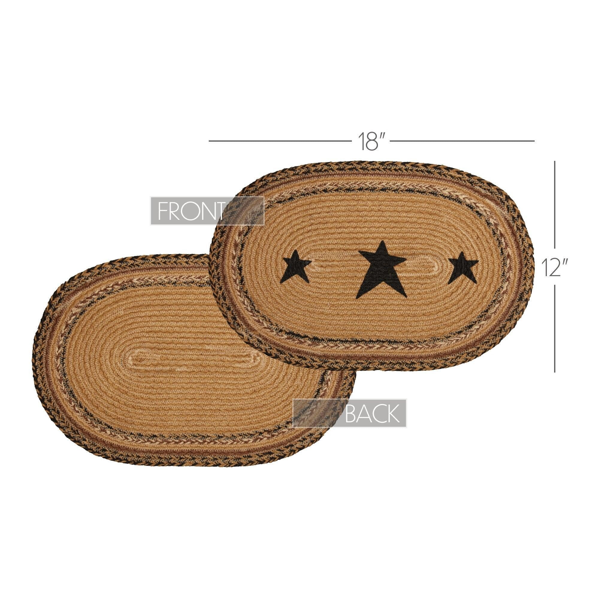 *6/Set Kettle Grove Stencil Star Placemats 12x18