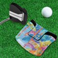 thumbnail image 5 of Haosy Vibrant Palm Trees Golf Mallet Putter Cover Strong Magnetic Leather Golf Club Headcover Closure, 5 of 7