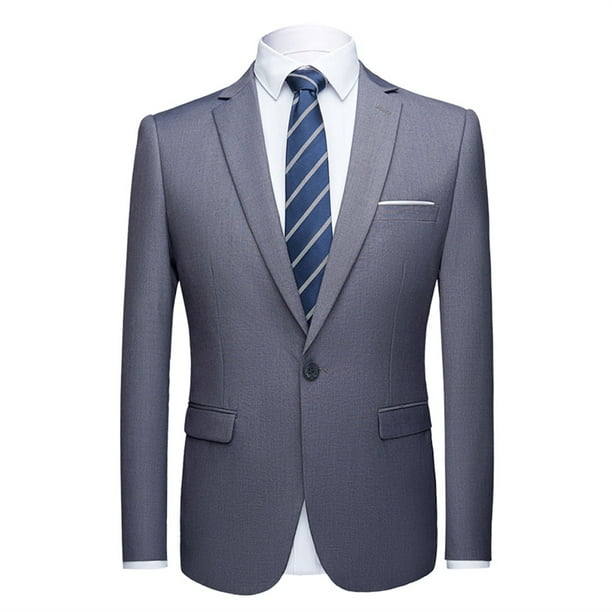 Cloudstyle Men's Slim Fit One Button Solid Suit Blazer Jacket Casual ...