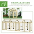 thumbnail image 6 of Topcobe Wooden Chicken Run, Combinable Design with Perches, 4.6' x 2.8', Outdoor Wooden Pet Shelter, Nature Wood, 6 of 11