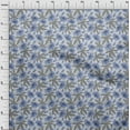 thumbnail image 4 of oneOone Cotton Jersey Medium Blue Fabric Floral Craft Projects Decor Fabric Printed By The Yard 58 Inch Wide, 4 of 5