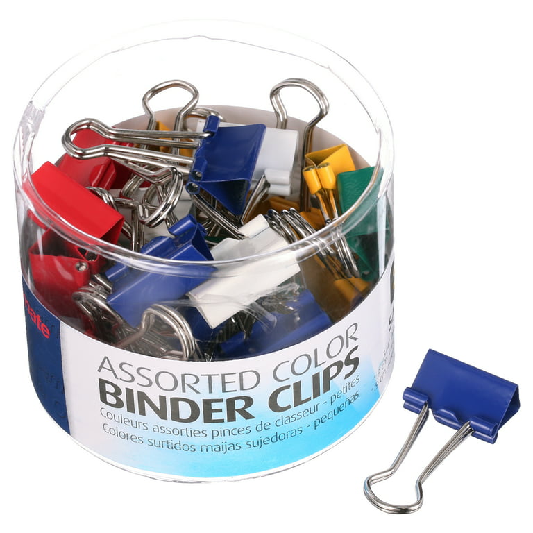 Mini Binder Clips, Metal, Assorted