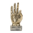 thumbnail image 2 of Estatua con gesto de mano divertido, coleccionable, artesanía fina, decoración de escritorio para OK oro, 2 of 9