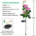 thumbnail image 4 of LNKOO 2 Pcs Solar Rose Flower Lights, Upgrade Flower Lights Outdoor, Waterproof Solar Garden Stake Lights, Decorative Landscape Lights with 6 Rose Flowers for Backyard, Party, Pathway, 4 of 8