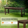 thumbnail image 2 of Wubio Outdoor Wood Bench, 48" Outdoor Bench Patio Wooden Bench Garden Bench Outdoor Backless Bench for Deck Patio (Carbonized), 2 of 5