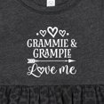 thumbnail image 4 of Inktastic Grammie and Grampie Love Me Girls Baby Dress, 4 of 5