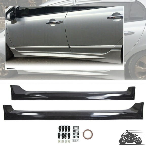 Fits Honda Civic 06-11 07 08 09 10 Sedan ABS Mugen RR Style Side Skirts Pair