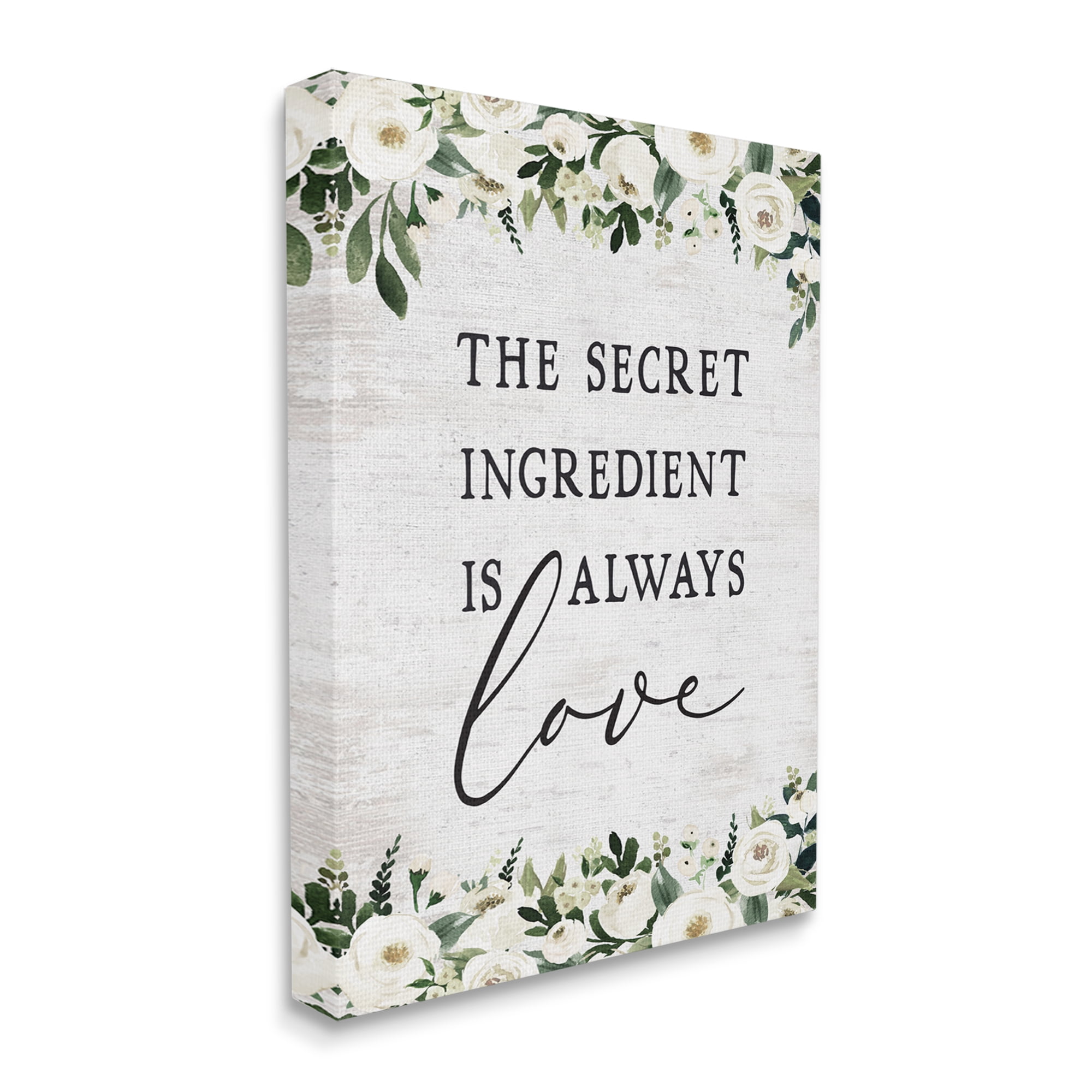 Stupell Industries Secret Ingredient Love Botanical & Floral Painting Gallery Wrapped Canvas Print Wall Art, 16 x 20