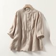 thumbnail image 2 of CEHVOM Blouse Mode Femme Manches Courtes Col Rond Décontracté Élastique Confortable en Liquidation, 2 of 4