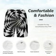 thumbnail image 6 of Picia 3D Vortex Illusion pattern Mens Swim Trunks with Compression Liner Stretch Beach Shorts Quick Dry with Zipper Pockets No-Chafing Board Shorts-XX-Large, 6 of 9