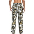 thumbnail image 3 of Uemuo Tulips Flowers Pattern Men's Wide Leg Palazzo Lounge Pants with Pockets Light Weight Loose Comfy Casual Pajama Pants-Large, 3 of 9