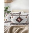 thumbnail image 3 of Outdoor Pillows Waterproof, Brown Beige Boho Bedding Throw Pillows with Insert for Couch Sofa Bed, Vintage Ethnic Tribal Southwestern 12x20 Inch Pillowcases Decorative Camping Patio Pillow Set of 2, 3 of 8