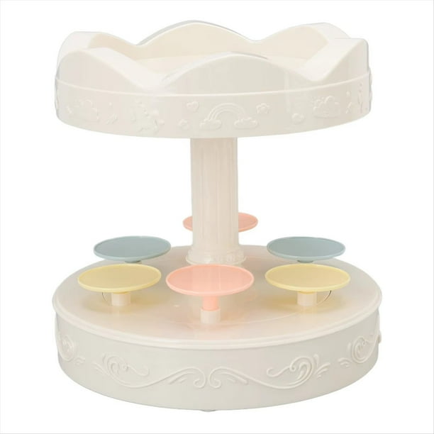 Mesa Giratoria Automática de Postres de 360 Grados, Máquina para Hacer Sushi, Cupcakes, Macarrones y Exhibidores para Cumpleaños.