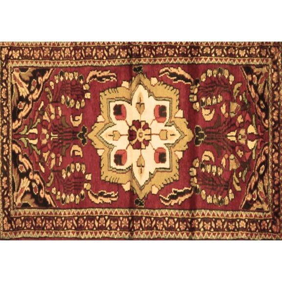 Ahgly Company Indoor Rectangle Persian Brown Traditional Area Rugs, 5' x 7'