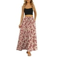 thumbnail image 3 of Maxi Skirts for Women with Pockets Long Midi Length Casual Skirt for Beach Party Holiday, 3 of 7