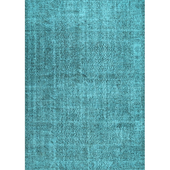 Ahgly Company Indoor Rectangle Abstract Light Blue Contemporary Area Rugs, 5' x 8'