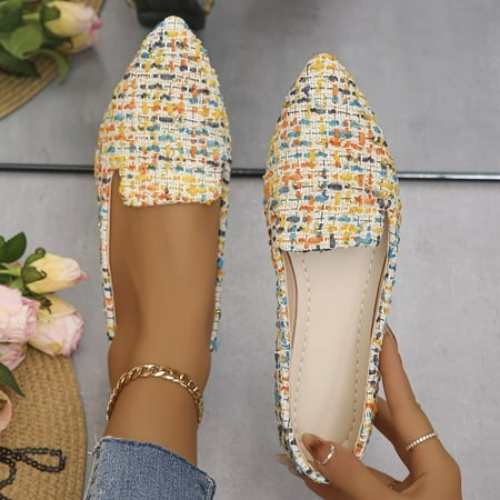 

Women sComfortable Ballet Flats with Soft Sole Rhinestone Decor