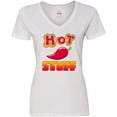 thumbnail image 3 of Inktastic Hot Stuff Women's V-Neck T-Shirt, 3 of 5
