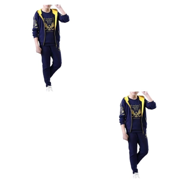 Sonducket 3 unids/set fiesta niños abrigo camiseta pantalones niños poliéster manga larga pantalones ropa Kit ropa regalo de cumpleaños Type1 NO1