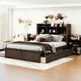 thumbnail image 7 of Full Size Storage Platform Bed With Pull Out Shelves, Twin Trundle, 2 Drawers & Charging Port, Framework, Drawers, Trundle Shelves, 7 of 7