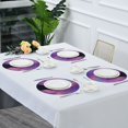 thumbnail image 5 of 15.4" Round Placemat Set of 1 Polyester Fabric Place Mats Non-Slip Dining Kitchen Table Mats for Kitchen Party Decor Purple Sky and Black Cat, 5 of 5