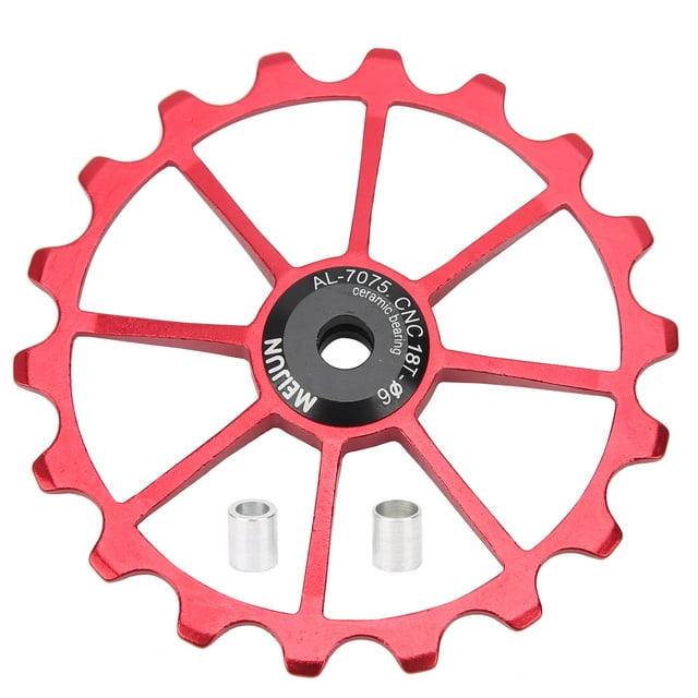 FAGINEY Bike Rear Derailleur Pulley, Aluminum Alloy + Ceramic Easy To Install Rear Guide Roller For Rear Derailleur 6mm Axes Guide Wheel