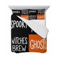 thumbnail image 7 of Quilts Queen Size Bedding Set, Halloween Lightweight Quilted Comforter, Fall Horror Letters Spooky Ghosts Black Orange Soft Reversible Bedspread Coverlet with Pillow Covers for All Season, 90" x 96", 7 of 7