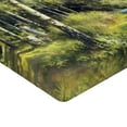thumbnail image 2 of Ambesonne Nature Fitted Sheet, House in Forest, Twin Size, Green, 2 of 3