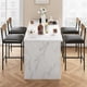 thumbnail image 3 of 2-piece bar stools con footrest - pu forrado counter height barstools con back para kitchen island, apartment, o counter bar, easy to assemble, brown, 3 of 7