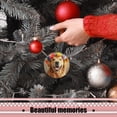 thumbnail image 5 of Portrait of Happy Smiling Golden Retriever Dog With A Colorful Flower - Christmas Ornament Xmas Keepsake Ceramic Ornaments Holiday Decorations for Tree Christmas Gift Ideas 2.95in, 5 of 6