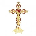 thumbnail image 1 of Rongfmy Decorative Metal Crucifix Standing Cross .8 Inch Durable Jesus Altar Table Cross Red, 1 of 9