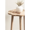 thumbnail image 3 of Kate and Laurel Alezar Modern Wooden Round Side Table, 15 x 15 x 22, Light Natural, Transitional Solid Wood End Table with Wavy Edge for Teen Bedroom Nightstand or Dorm Room Decor, 3 of 9