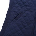 thumbnail image 3 of Bienzoe Women Casual Quilted Sleeveless Light Weight Vest Stretch Rib Navy L, 3 of 6
