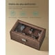 thumbnail image 3 of SONGMICS Caja de Relojes de 2 Niveles, Estuche para 12 Relojes, Tapa de Cristal, con Cerradura, Cuero Sintético Marrón y Forro Marrón, 3 of 7
