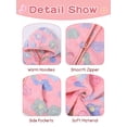 thumbnail image 3 of Usaibhir Toddler Baby Girls Fall Clothes Fleece Jackets Hooded Zip Up Cute Prints Fuzzy Coats Size 12M-6T, 3 of 11