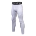 thumbnail image 2 of Men's Compression Pants 4-Way Stretch Quick Dry Moisture Wicking Breathable Gym Workout Tights White, 2 of 4