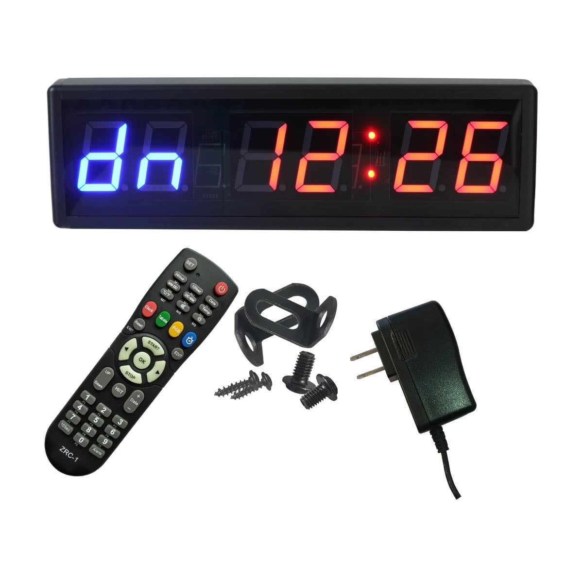 Ledgital Large Workout Clock for Home Gym, 15" Wall Gym Timer Clock with Remote Walmart.com