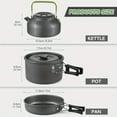 thumbnail image 4 of Bamboohart 22pcs Camping Cookware Kit Camping Utensils Cooking Set Camping Pot Pan Cooking Set Camp Cookware Set with Mesh Bag for Outdoor Camping Hiking Backpacking 13 Person, 4 of 6