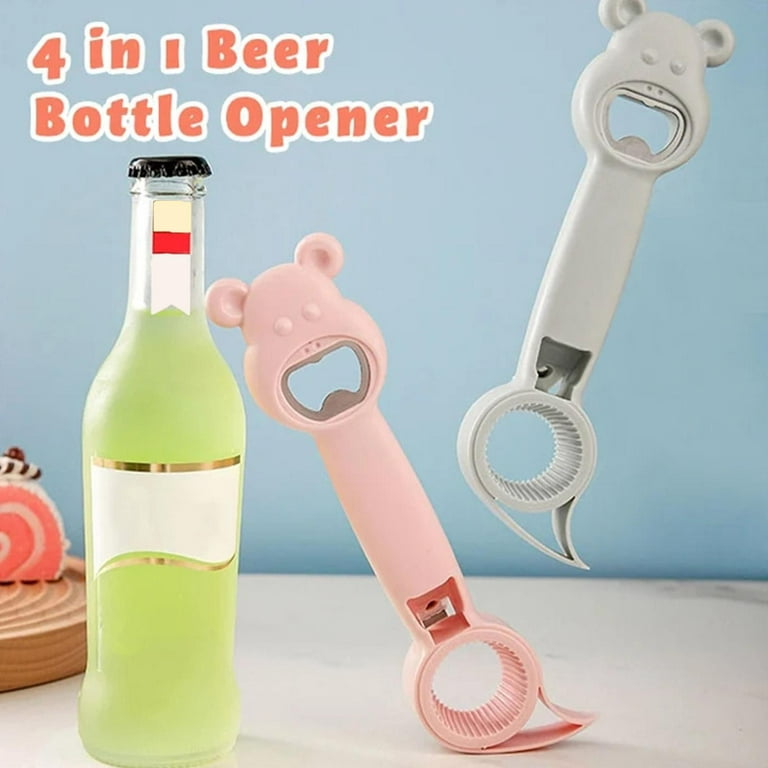 New 4 in 1 Can Opener 6 PCS Bottle Opener Jar Opener Kitchen Tool for  Multifunction Beer Opener Lid Opener Protect Nails Kitchen Gadgets Cute Can