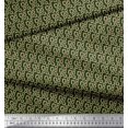 thumbnail image 2 of Soimoi Green polyester Crepe Fabric Square Geometric Fabric Prints By Yard 52 Inch Wide, 2 of 3