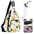 thumbnail image 3 of HAWEE Gym Backpack for Women Cute Sling Bags Water Repellent, Pineapple, 3 of 7