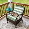 thumbnail image 4 of Outdoor Patio Cushion Covers 4 Pack Forest Green Stripes Patio Chair Cushion Covers with Ties and Zipper Modern Parallel Lines Waterproof Outdoor Seat Cushion Covers for Patio Furniture 22"x22", 4 of 9