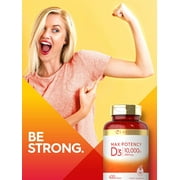 Vitamin D3 10000 IU | 400 Softgels | High Potency | Non-GMO, Gluten Free | by Carlyle