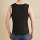 thumbnail image 4 of Camiseta sin mangas de cuello redondo para hombre, lisa, de verano, a la moda, cálida, lisa, de cuello redondo, de alta elasticidad, ajustada, de poliéster., 4 of 7