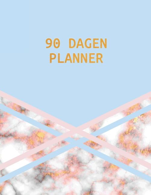 Natte sneeuw betaling deur 90 Dagen Planner: de Ideale Organizer Cyaan Blauw Roze Goud Marmer Moza?ek  Design Agenda Voor 3 Maanden Plan de Komende 12 Weken - Walmart.com