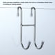 thumbnail image 2 of Inteprter Gancho para puerta de ducha de acero inoxidable sobre la escobilla de goma para baño de vidrio sin marco en forma de S, sin perforaciones, 2 Juegos de accesorios de baño Inteprter HA081109-00, 2 of 6