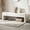 Ivory, variant on Arouseden 66.9" White Upholstered End of Bed Bench King Size,Modern Under Window Bench,Rectangle Ottoman Bench for Bedroom, Hallway,Living Room