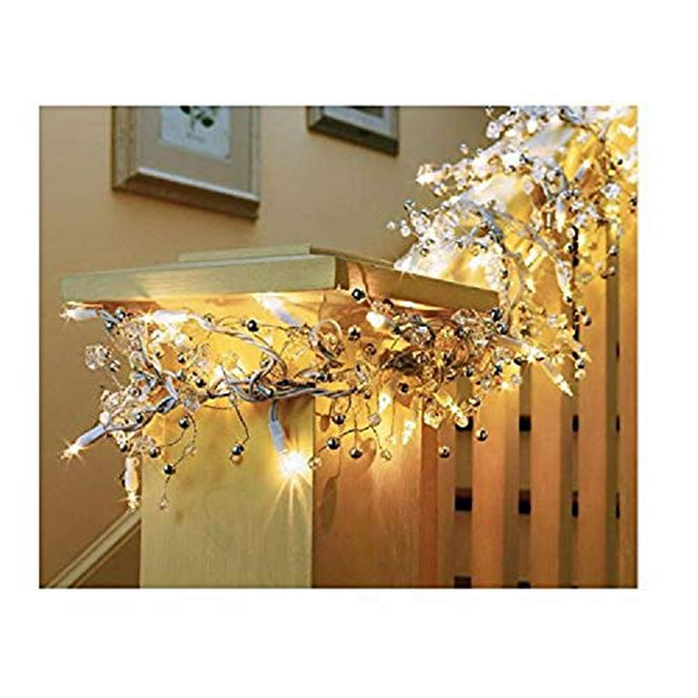 GE 9 ft Glitter Gem Garland Christmas Holiday Decoration Lights with