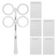 thumbnail image 1 of Instrumento de lente abatible de optometría ajustable de plástico con aleta óptica con tarjeta de prueba de visión para ambliopía blanca ±1,0 D., 1 of 14