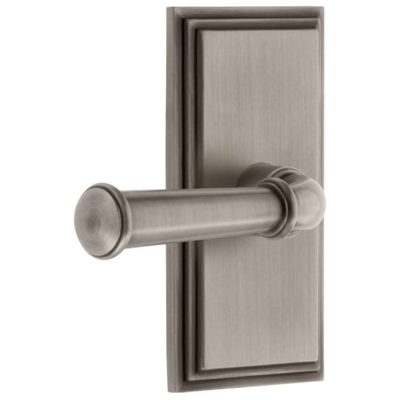 Grandeur Cargeo_Psg_238_Lh Carre Solid Brass Left Handed Passage Set - Grey